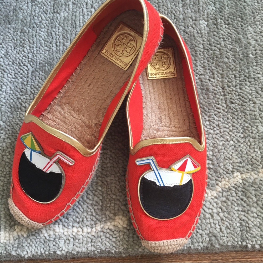 Tory Burch canvas espadrilles. Size 8.5